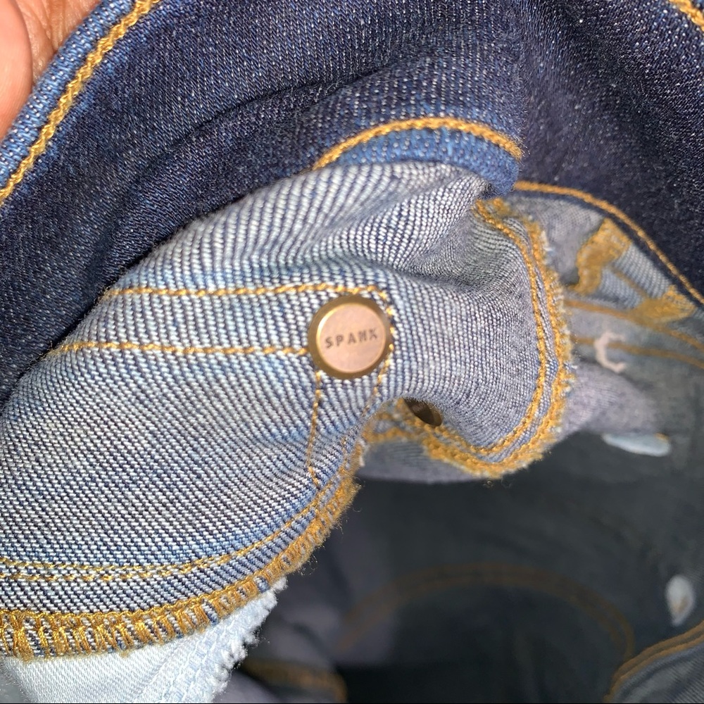SPANX | Shapewear Blue Denim Flare Jeans Medium - Picture 10 of 14